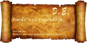 Daróczi Euszták névjegykártya
